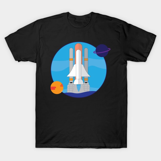 Vintage Spacecraft T-Shirt by Mathew Graphic